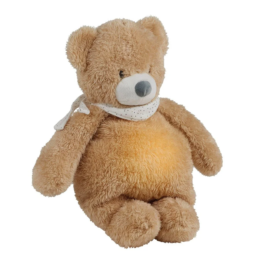 Uspávačik plyšový hudobný so svetielkom a senzorom plaču 4v1 Sleepy Bear Pale Brown 0m+