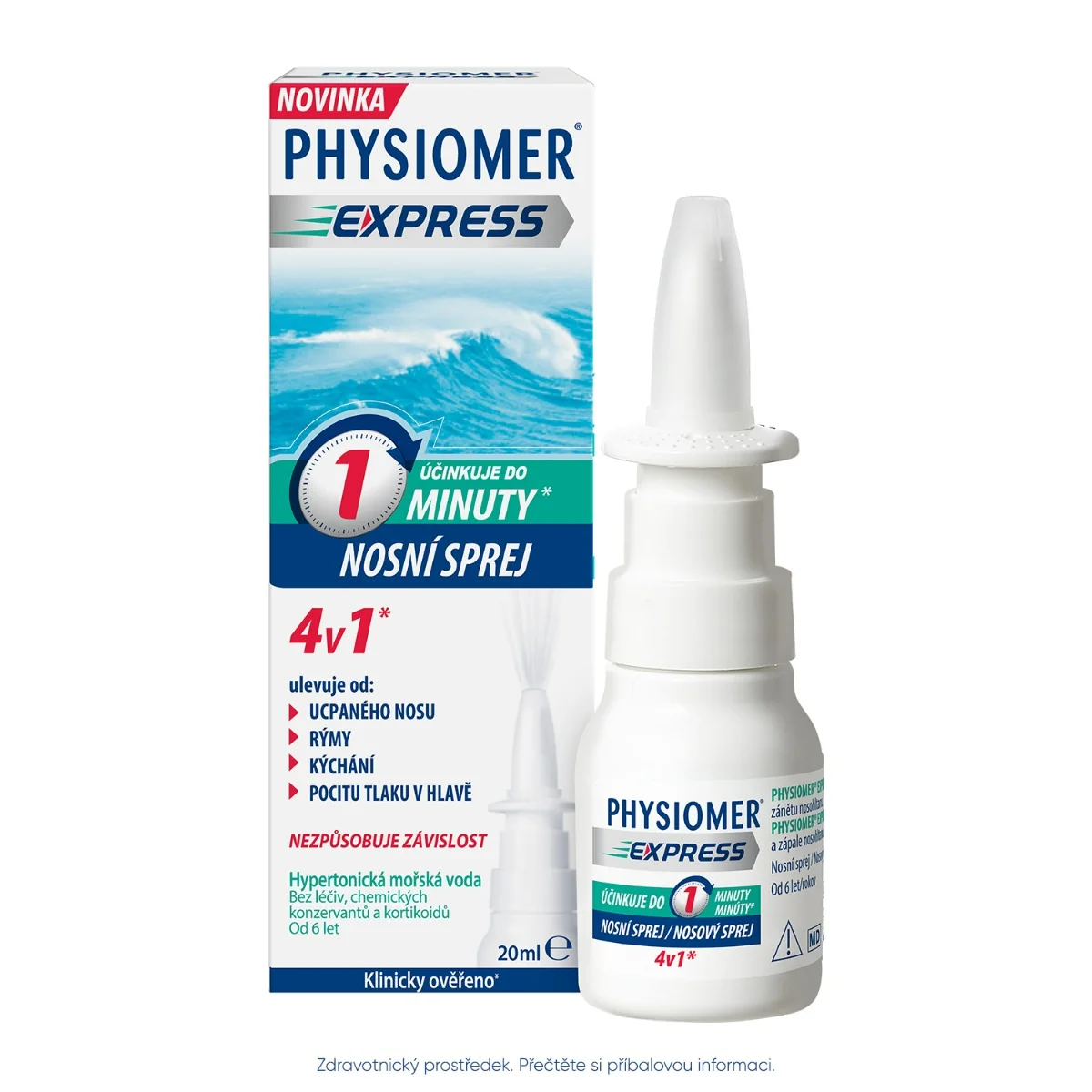 Physiomer Express 20 ml 1×20 ml, nosový sprej