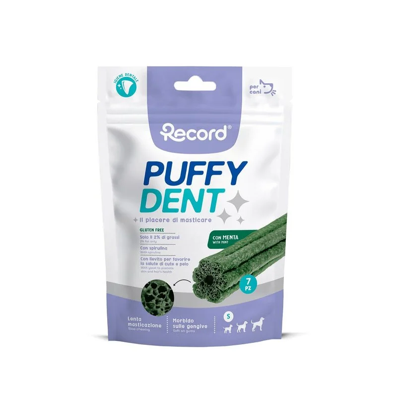 Žuvacie pamlsky Puffy dent L, 120 g, mätová