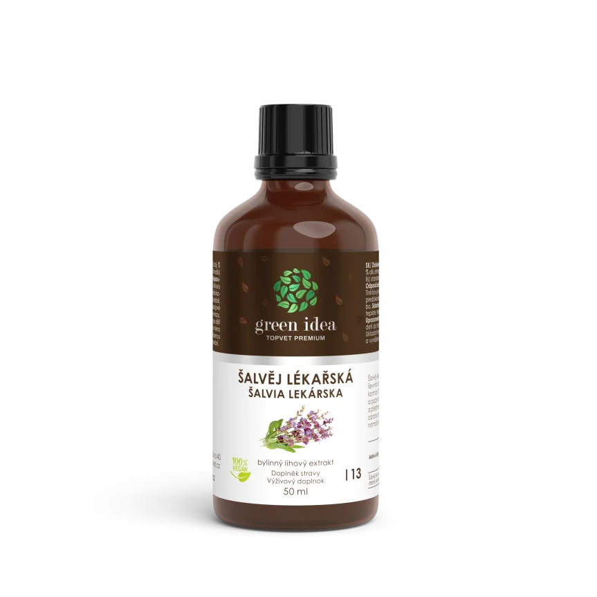 Šalvia lekárska – tinktúra – kvapky 50 ml – Green idea