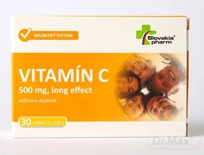 Slovakiapharm VITAMÍN C 500 mg long effect 1×30 ks, výživový doplnok