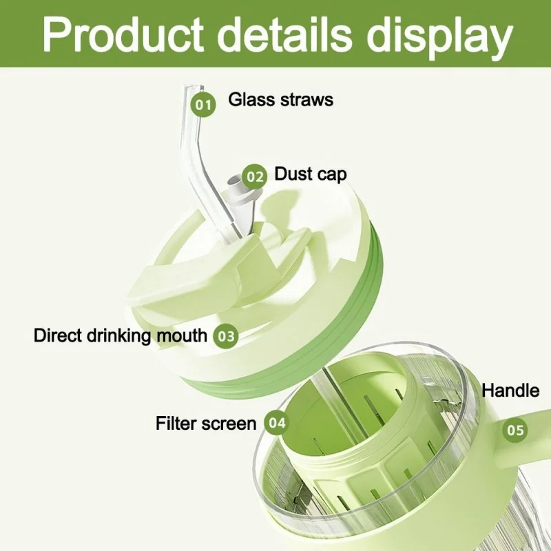 Livefy pohár so slamkou Ribbed 550ml, ružový