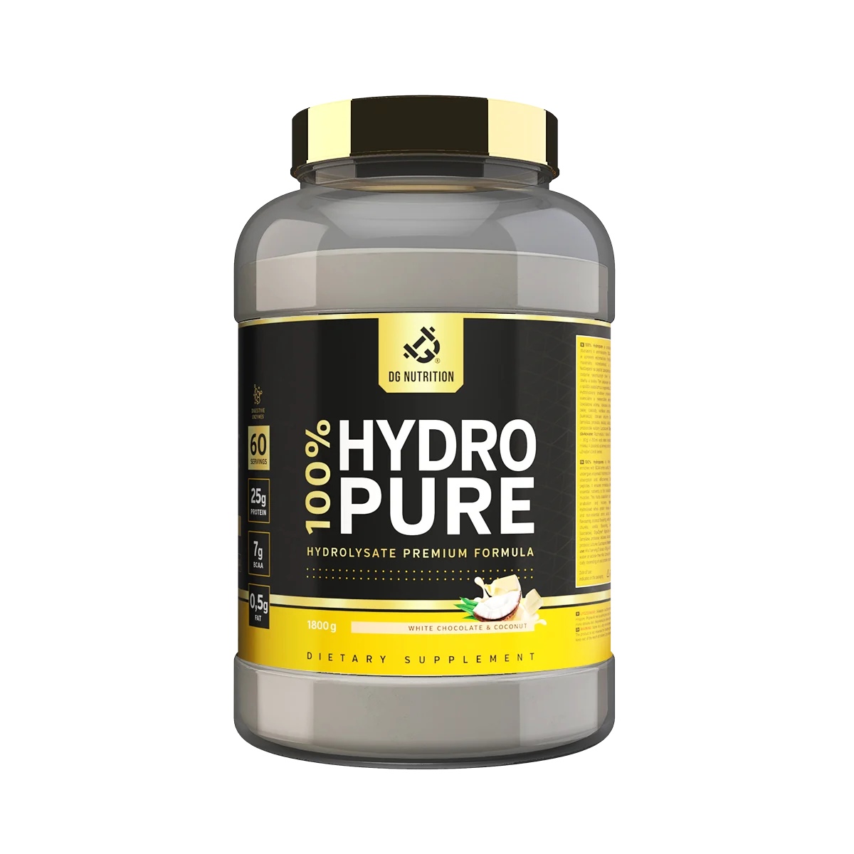 100% Hydropure Premium Biela čokoláda & Kokos 1800 g