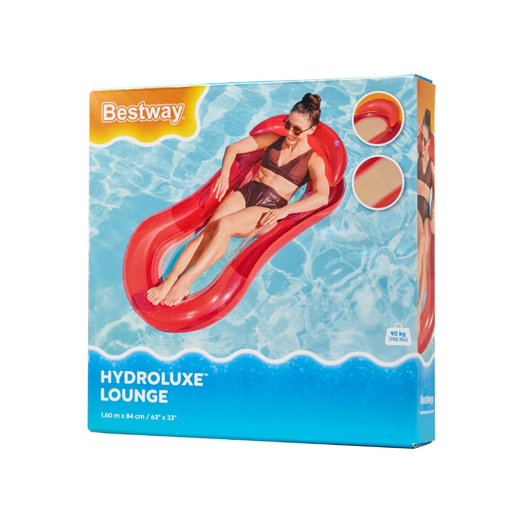 Bestway 43103 ležadlo do vody s opierkou a sieťkou červené 159×77 cm