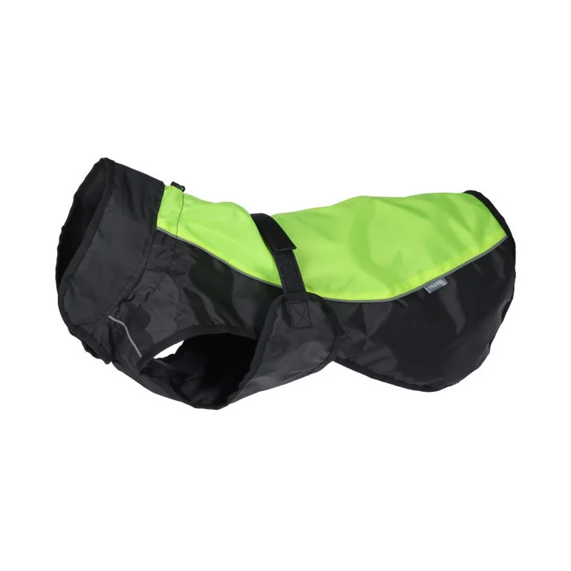 Bunda pre psov reflexná Malmö XL-50cm čierna/neónovo žltá