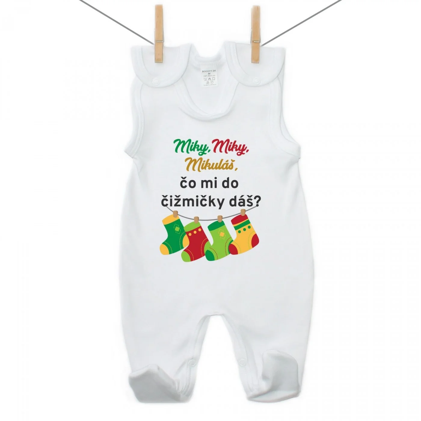 Boodyy Dupačky Miky,Miky, Mikuláš, čo mi do  čižmičky dáš? Veľkosť: 74