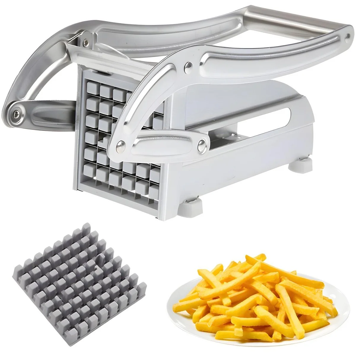 Krájač na hranolky pre rýchlu prípravu Strieborná
