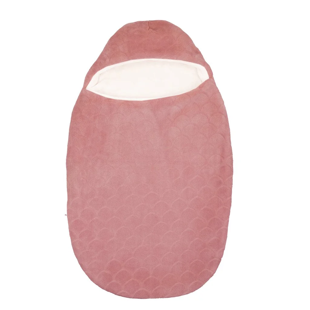 Fusak detský do autosedačky Lapidou old pink 70 cm