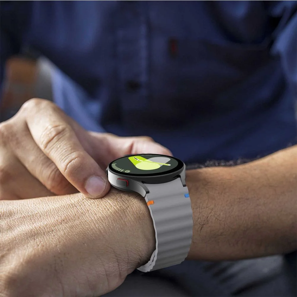 Tech-Protect Silicone Sport remienok na Samsung Galaxy Watch 4 / 5 / 5 Pro / 6 / 7 / FE, crayon grey Pro / 6 / 7 / FE, crayon grey