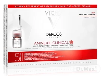 VICHY Dercos Aminexil Clinical 5 Multiúčelová kúra proti vypadávaniu vlasov pre ženy 21 x 6 ml 21×6 ml, pre ženy