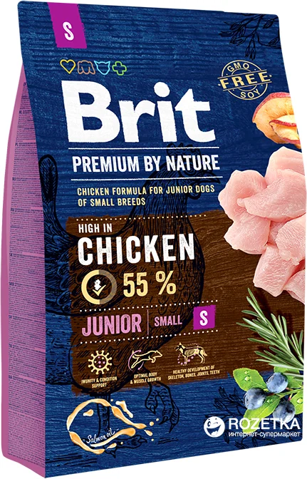 Brit Premium By Nature Junior s 3kg 1×3 kg, granule pre psy