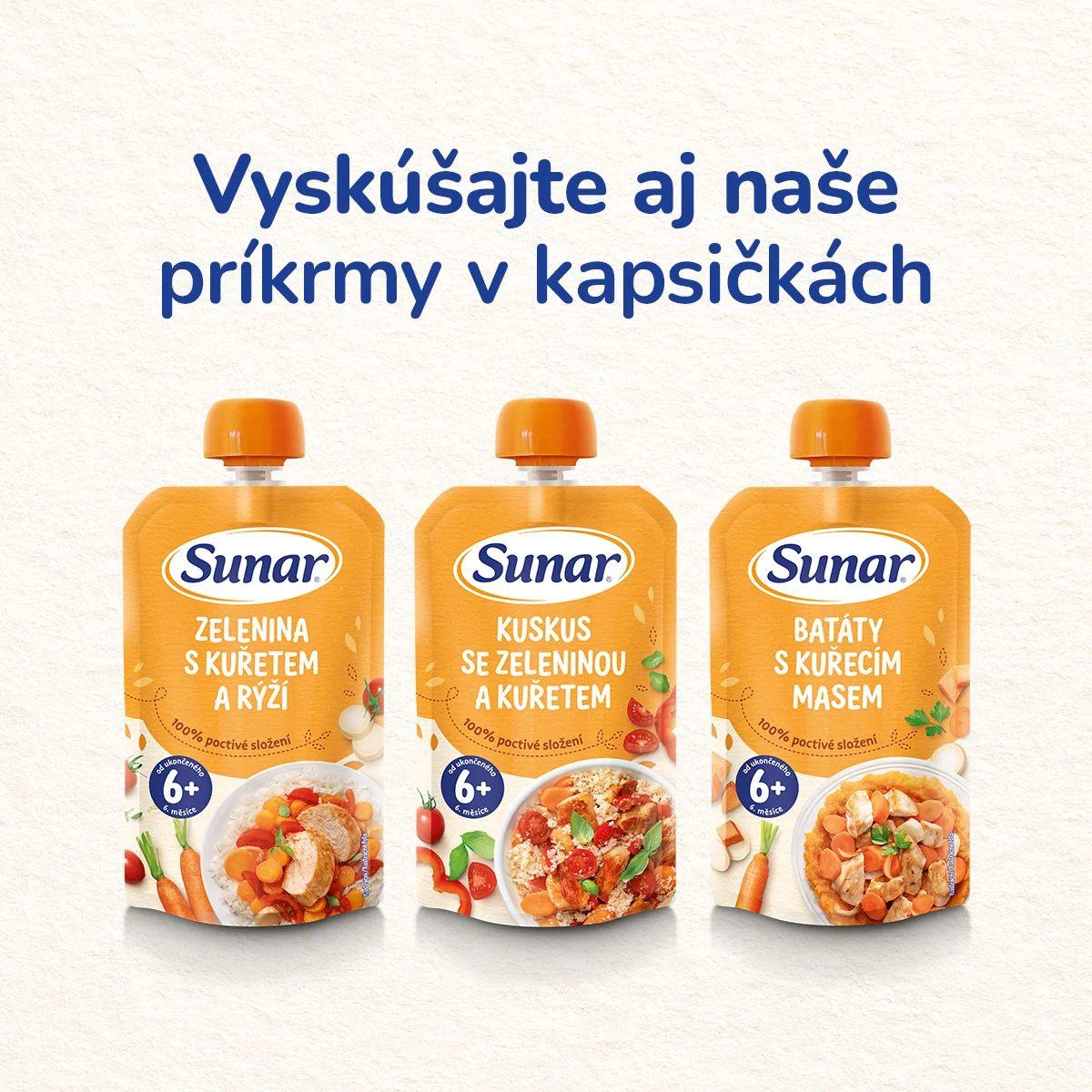 Sunar príkrm šťuchané brambory s kuraťom, 12m+ 235 g