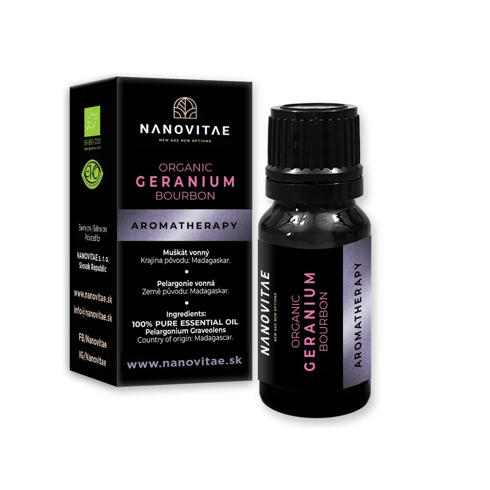 Geranium Bourbon esenciálny olej – ORGANIC quality 10ml