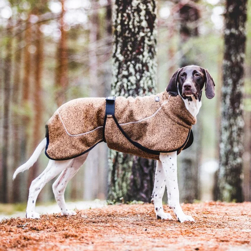 Flísová bunda pre psa Rukka Comfy Knit hnedá, Veľkosť: 50