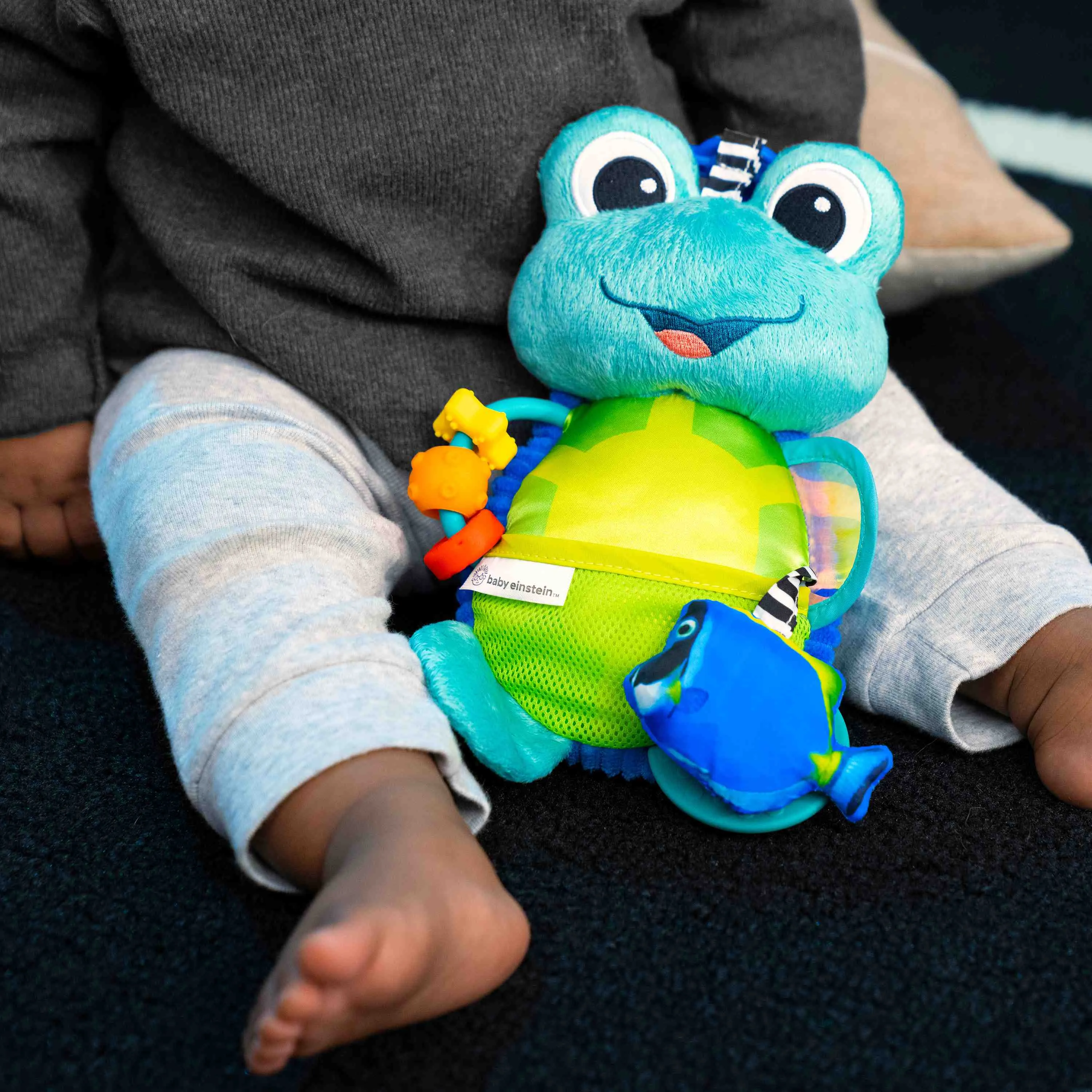 BABY EINSTEIN Hračka aktívna na C krúžku korytnačka Neptune’s Sensory Sidekick™ 0m+ 1×1 ks, hračka pre deti