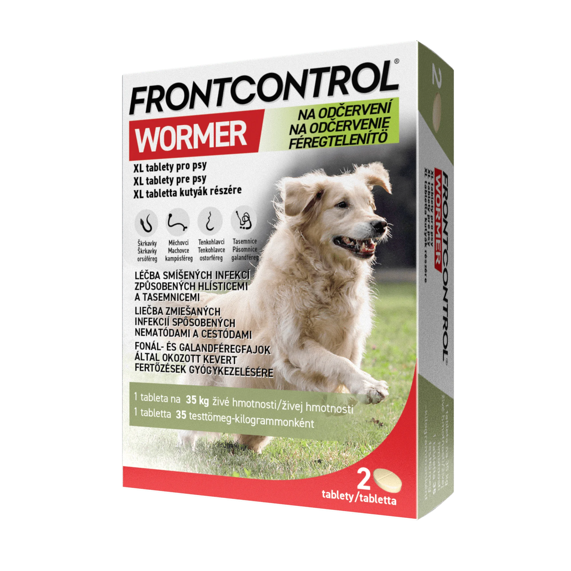 Frontcontrol® Wormer tablety pre psy XL 2 tbl