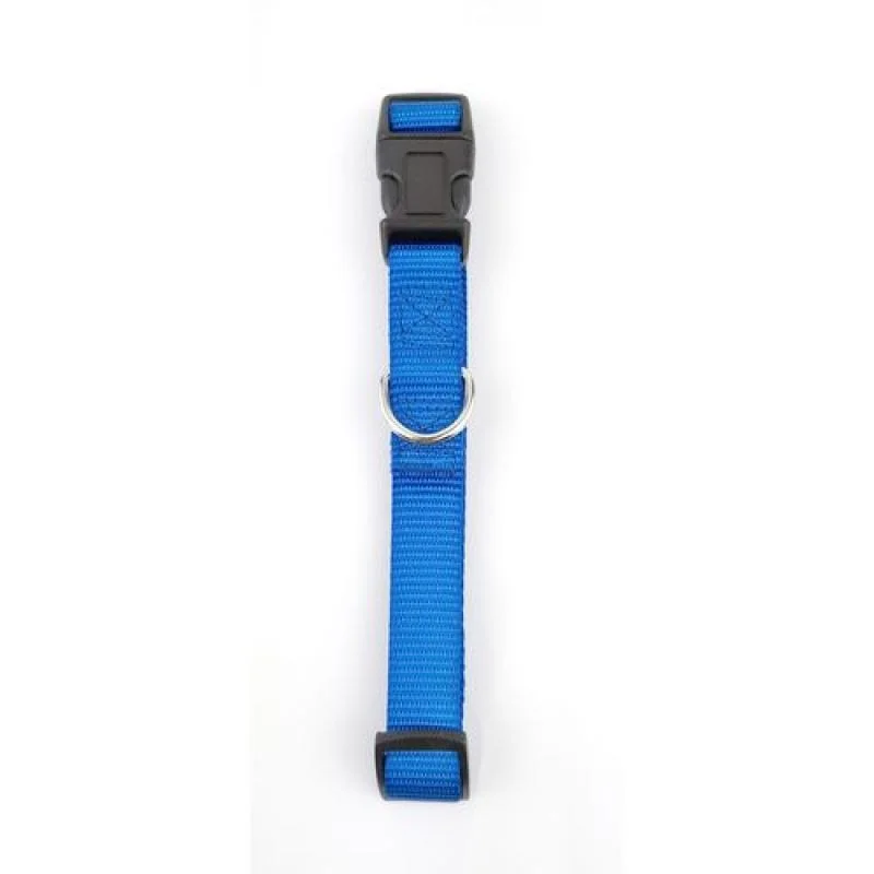 COBBYS PET Nastaviteľný textilný obojok 2,5x40-55cm modrý