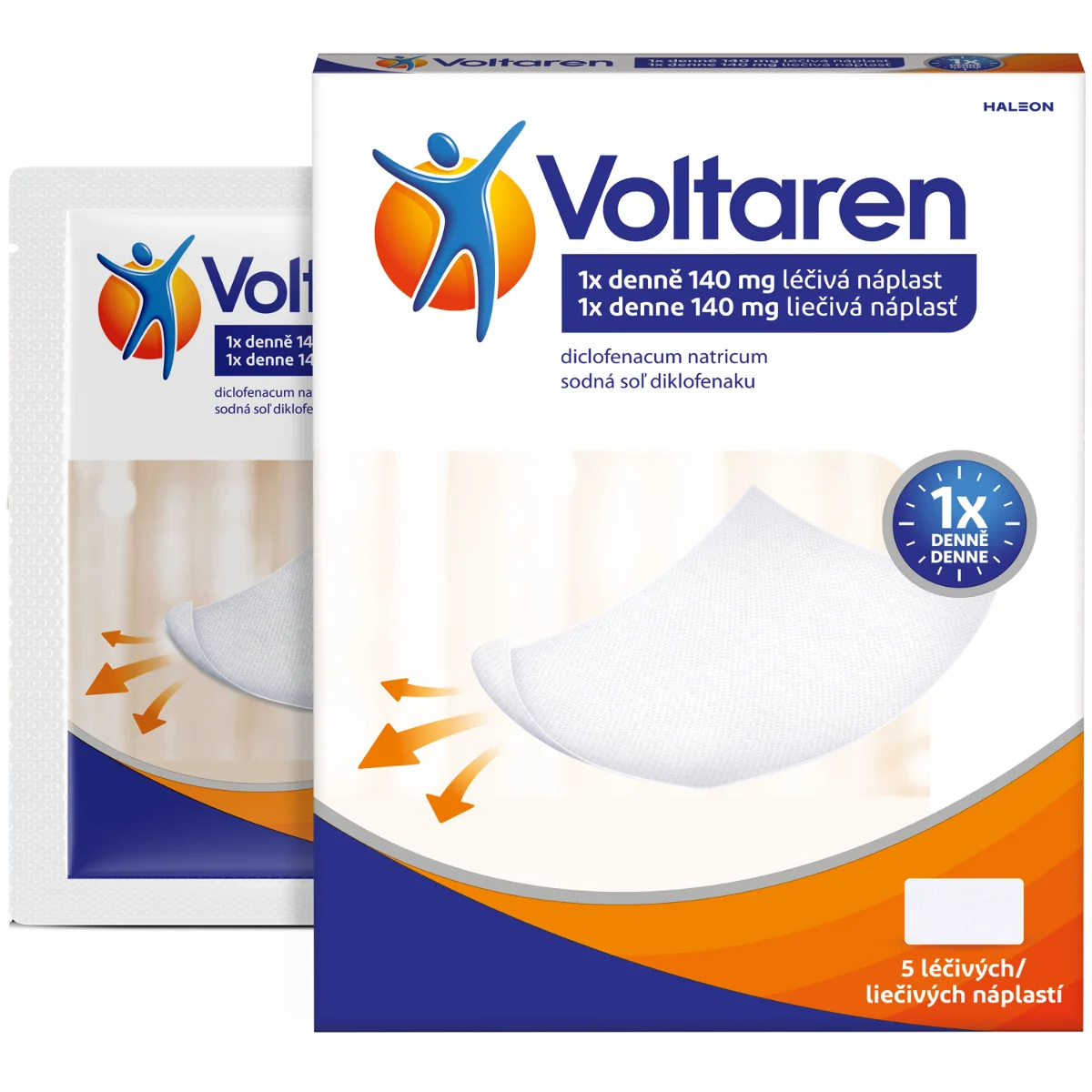 Voltaren liečivá náplasť 140 mg 1×5 ks, liečivá náplasť