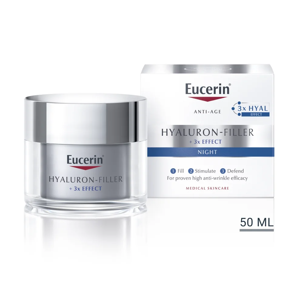 Eucerin HYALURON-FILLER nočný krém proti vráskam pre redukciu vrások 1x50 ml
