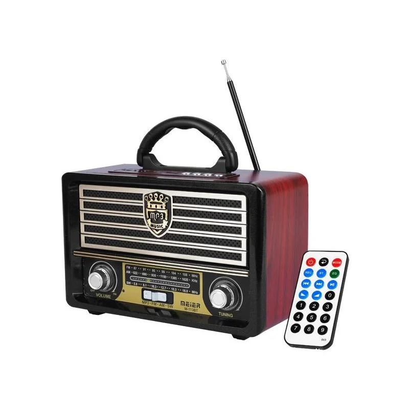 Rádio prenosné MEIER M-113BT BROWN retro 