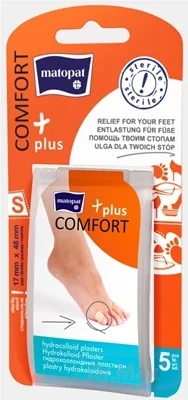 Matopat COMFORT plus Náplasť hydrokoloidná veľ. S, 17x48 mm, elastická, sterilná 1x5 ks