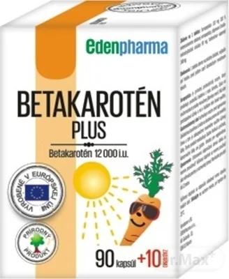EDENPharma BETAKAROTÉN PLUS 1×100 ks, výživový doplnok