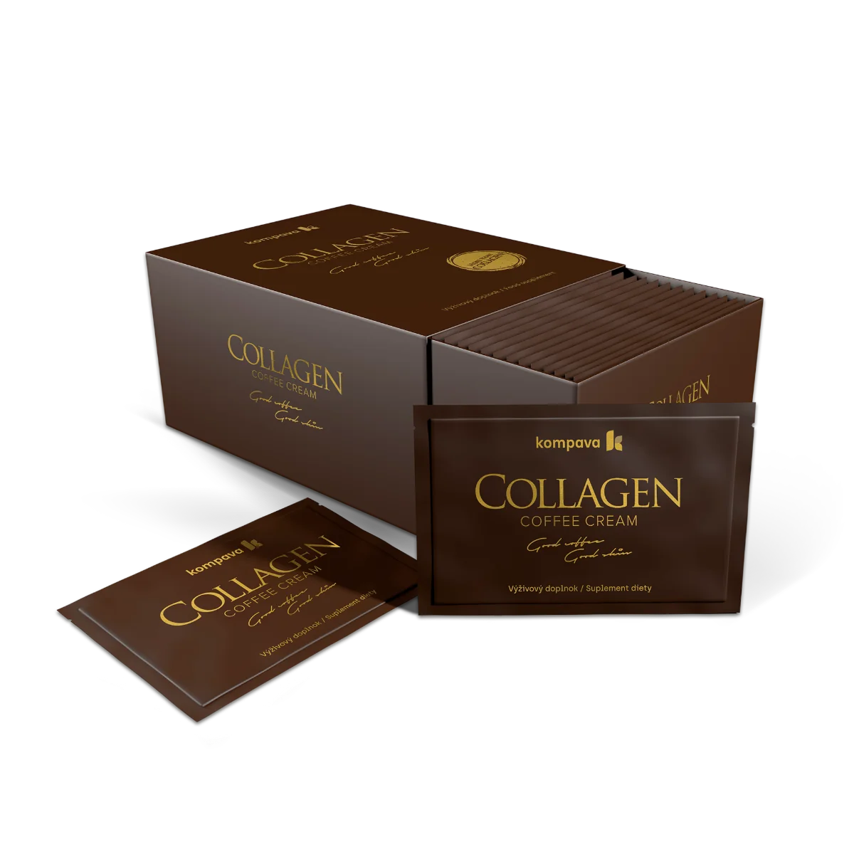 kompava COLLAGEN Coffee Cream 1×1 set, kolagén do kávy