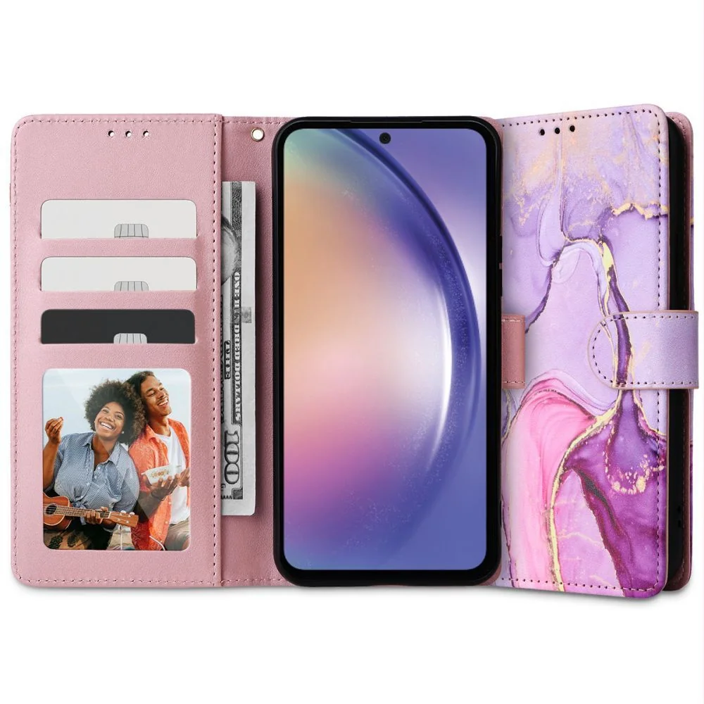 Tech-Protect Wallet knižkové puzdro na Samsung Galaxy A15 4G / 5G, marble ble