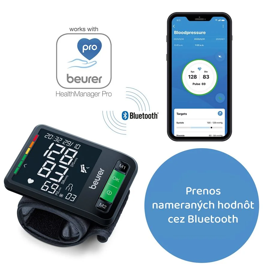Zápästný tlakomer BEURER BC 87 s Bluetooth