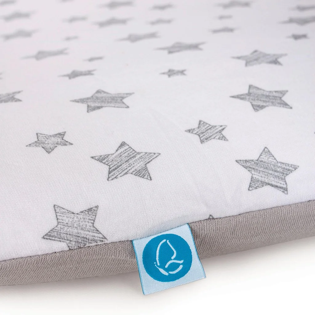 Poťah na mäkkú prebaľovaciu podložku (50x70) 2 ks Grey Stars+Blue Stars