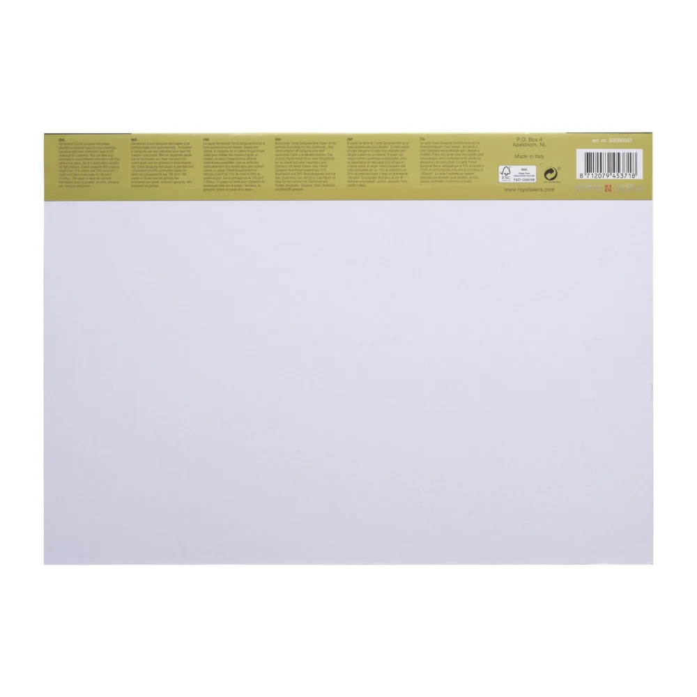 Rembrandt skicár červený papier A3 180g, 50 listov-Rembrandt