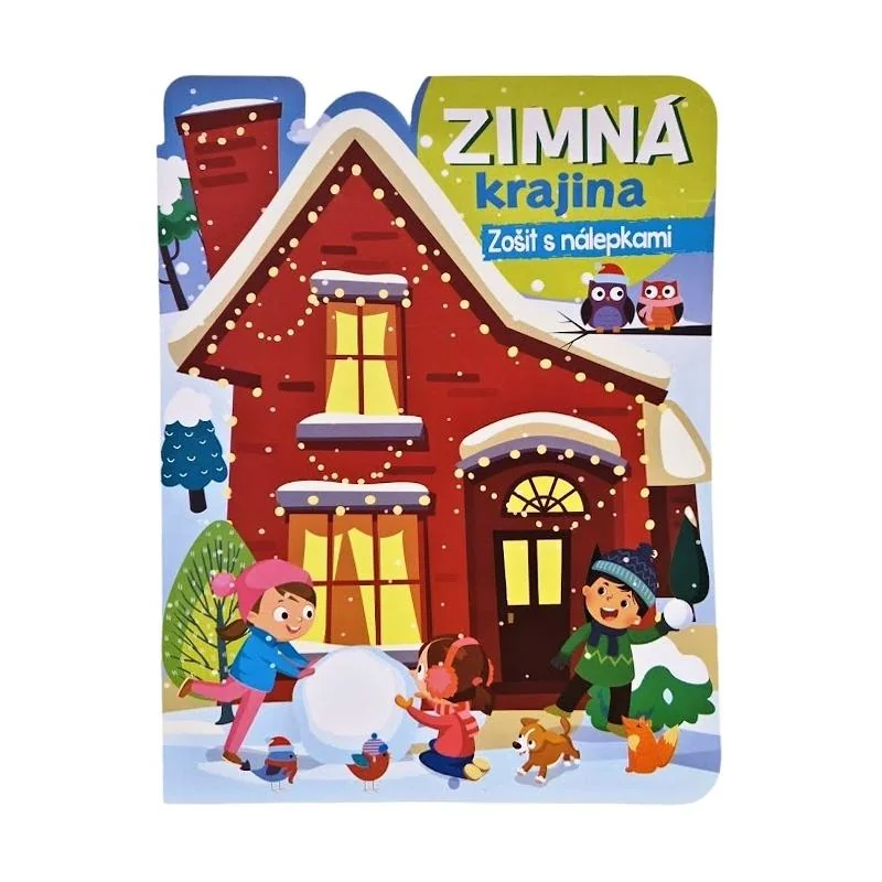 Zimná krajina zošit s nálepkami