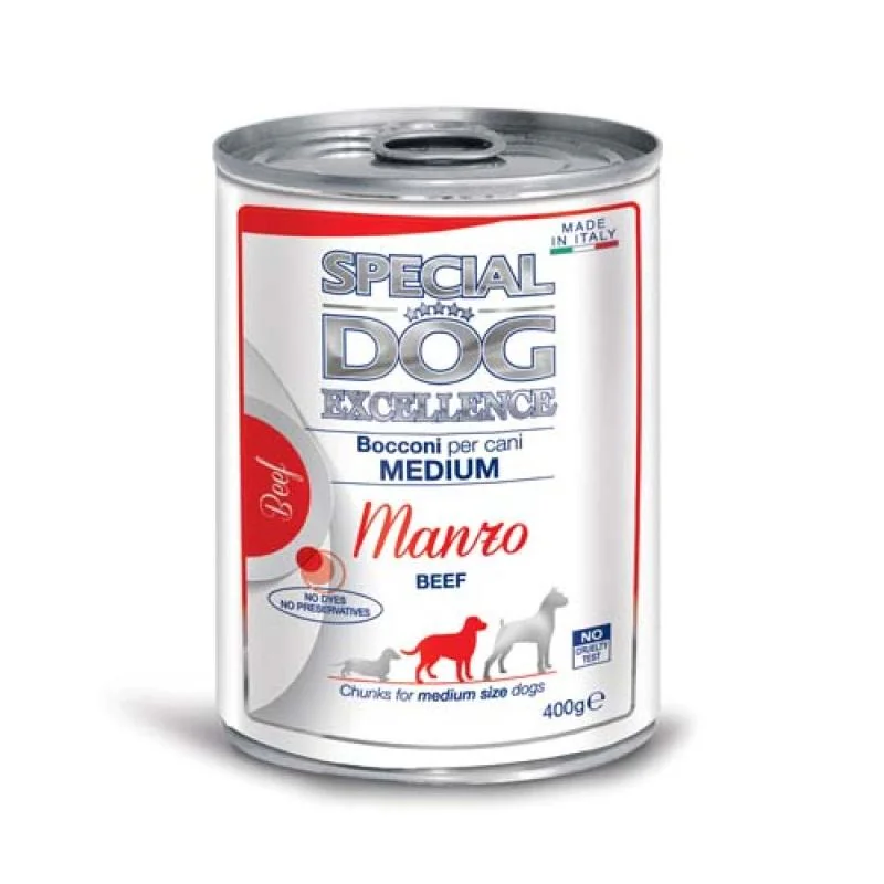 MONGE SPECIAL DOG EXCELLENCE MEDIUM ADULT hovädzie kúsky 400g konzerva