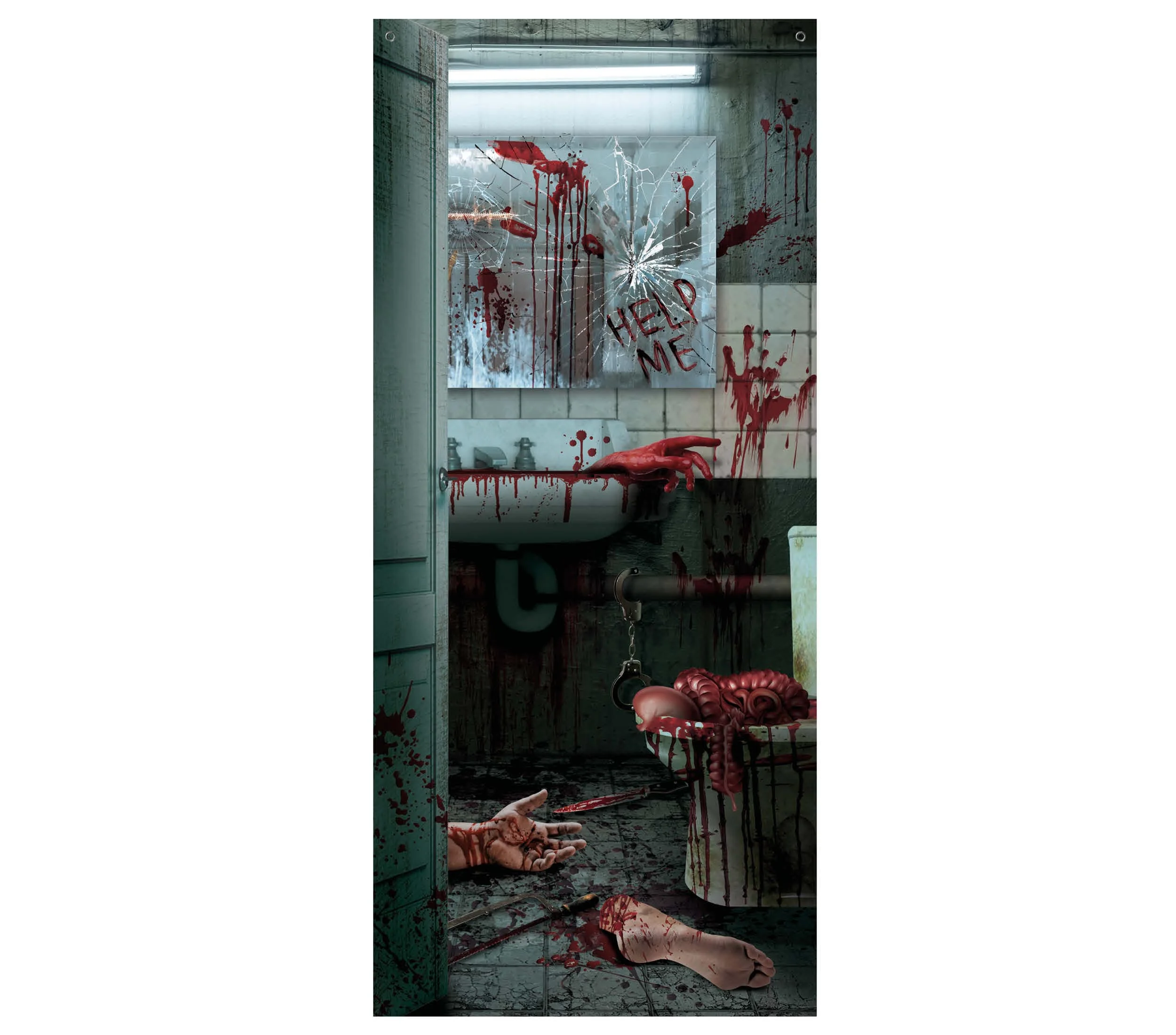 Dekorácia na dvere Krvavá kúpelňa 80x180cm