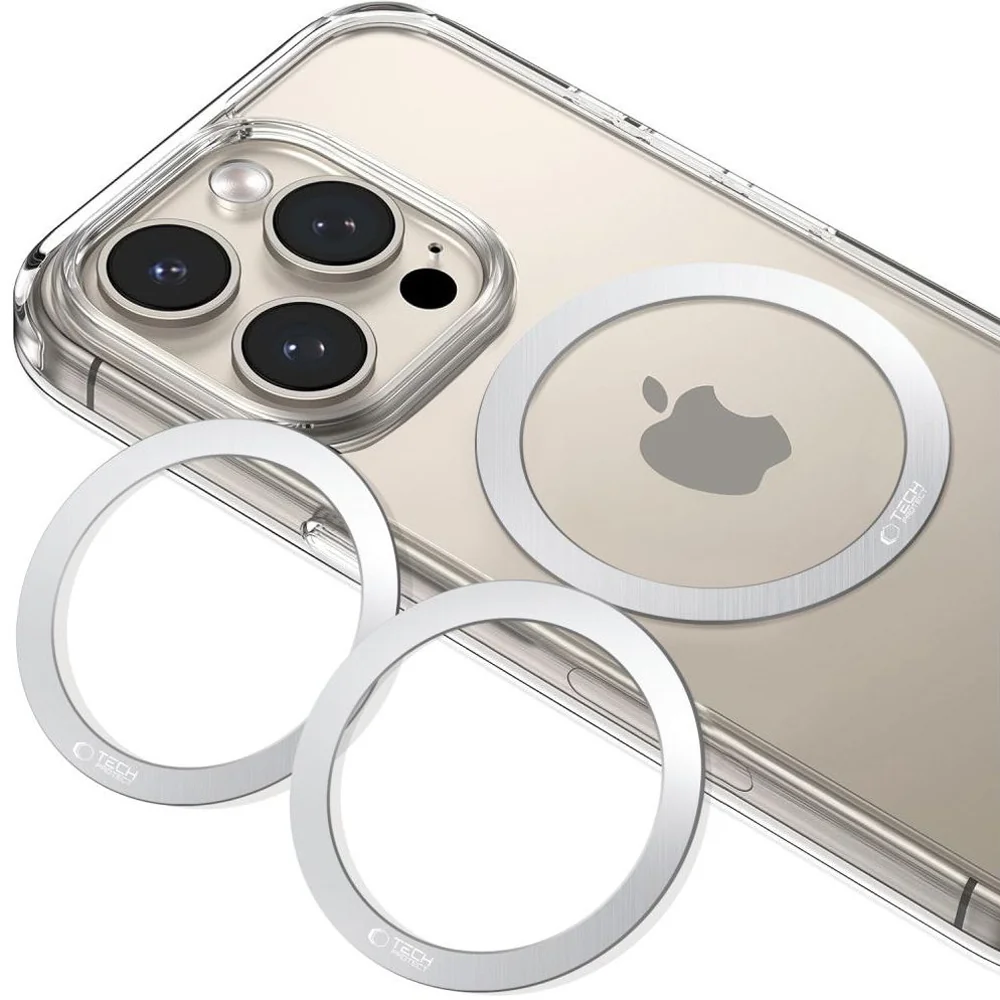 Tech-Protect Magmat Ring magnetický krúžok pre MagSafe 2ks, strieborný