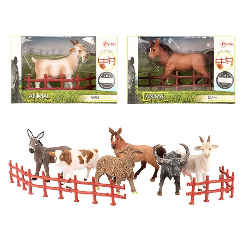 Farmárske zviera 15 cm s plotom-Toi Toys