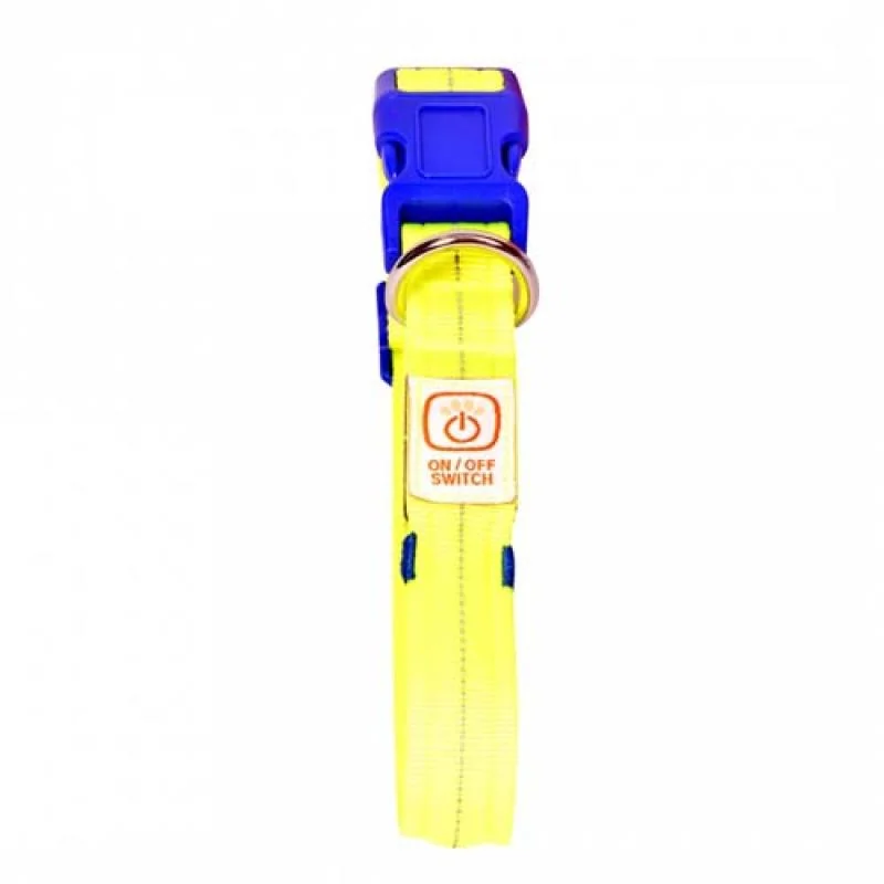 DUVO+ Svietiaci nylon obojok s USB nabíjaním 40-55cm/2,5cm