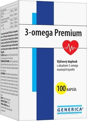 GENERICA 3-omega Premium 1×100 cps, výživový doplnok
