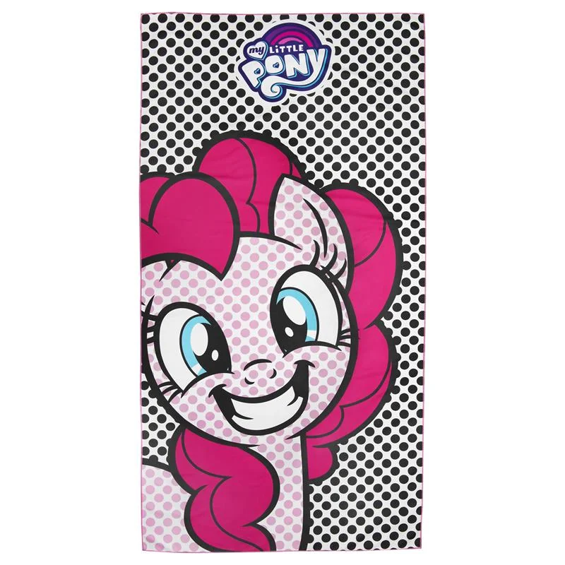 SPOKEY - HASBRO PINKIE Rýchleschnúci športový uterák, 80x160 cm, čierno-biely, zn. MY LITTLE PONY