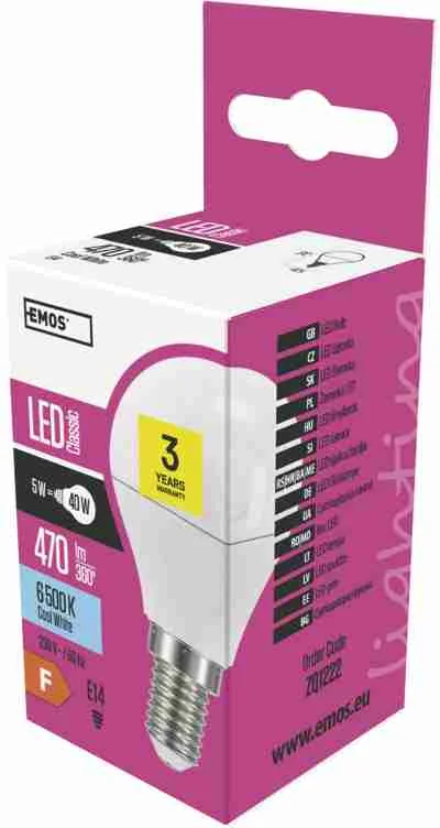 LED CLS MINI GL 5W E14 CW 1×1 ks, LED žiarovka