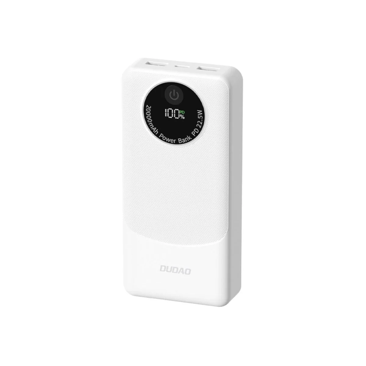 Dudao K12 Power Bank 10000mAh 2x USB / USB-C 22.5W, biely