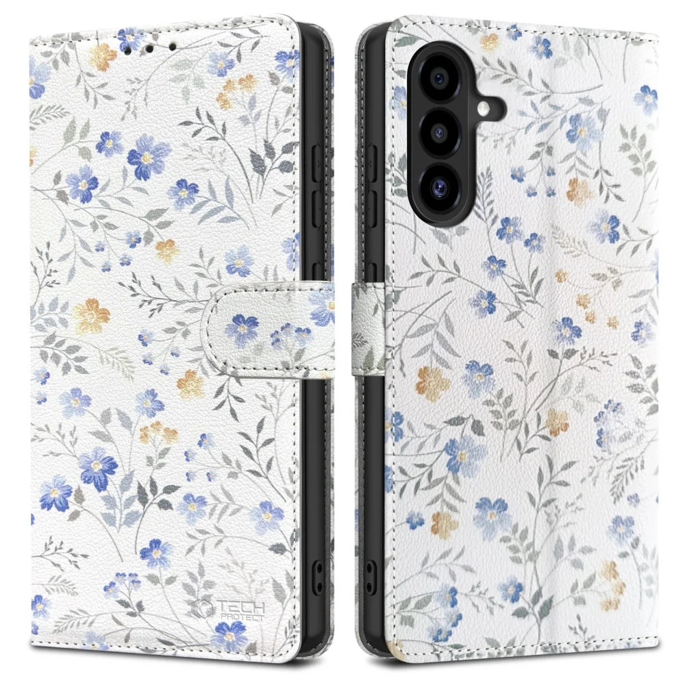 Tech-Protect Wallet knižkové puzdro na Samsung Galaxy A26 5G / A17 4G / 5G, spring flowers / 5G, spring flowers