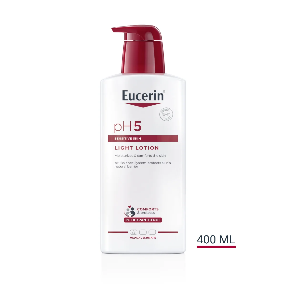 Eucerin pH5 Telové mlieko - ľahká textúra 1×400 ml, pre citlivú pokožku
