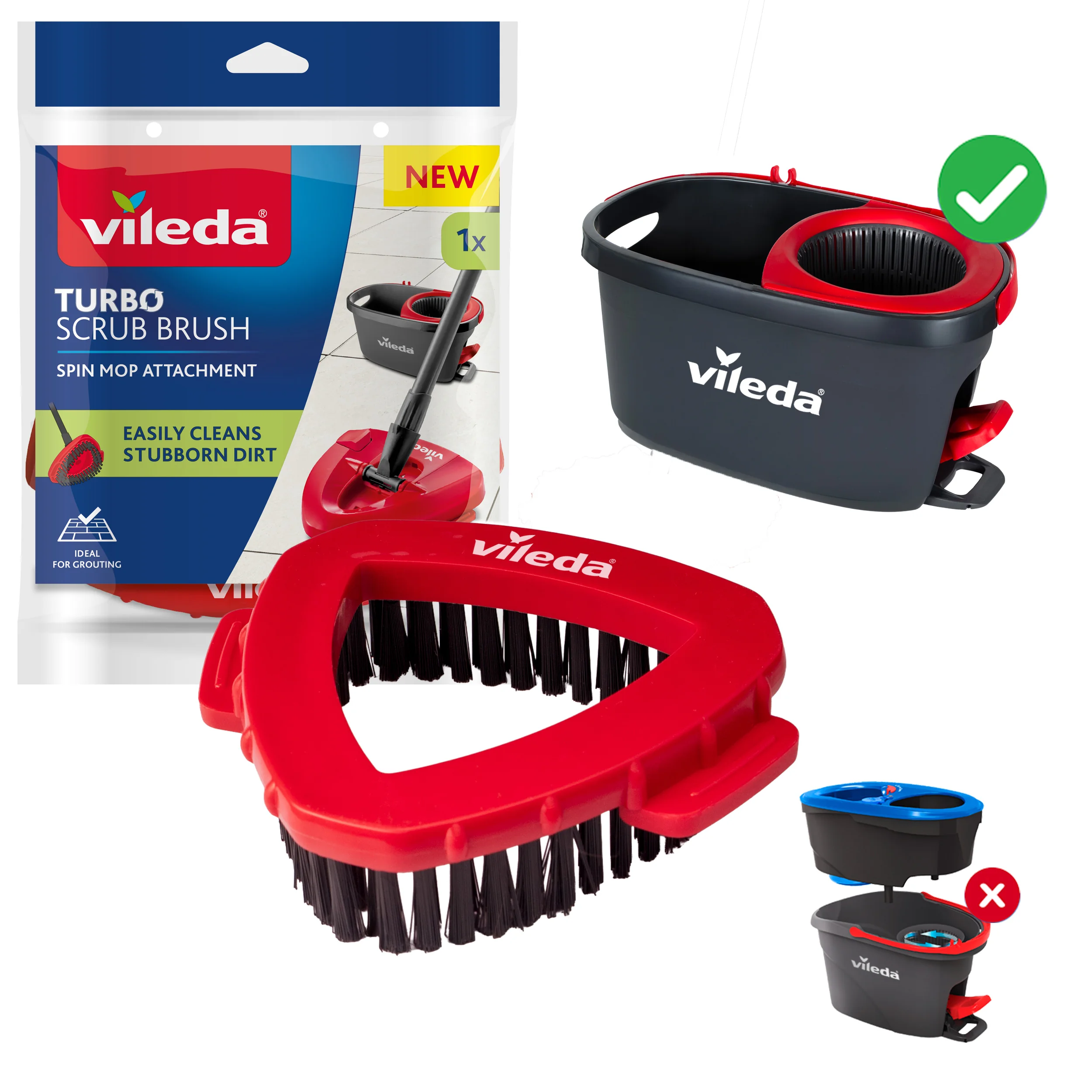 Vileda Turbo kefa nástavec na mop 1 ks