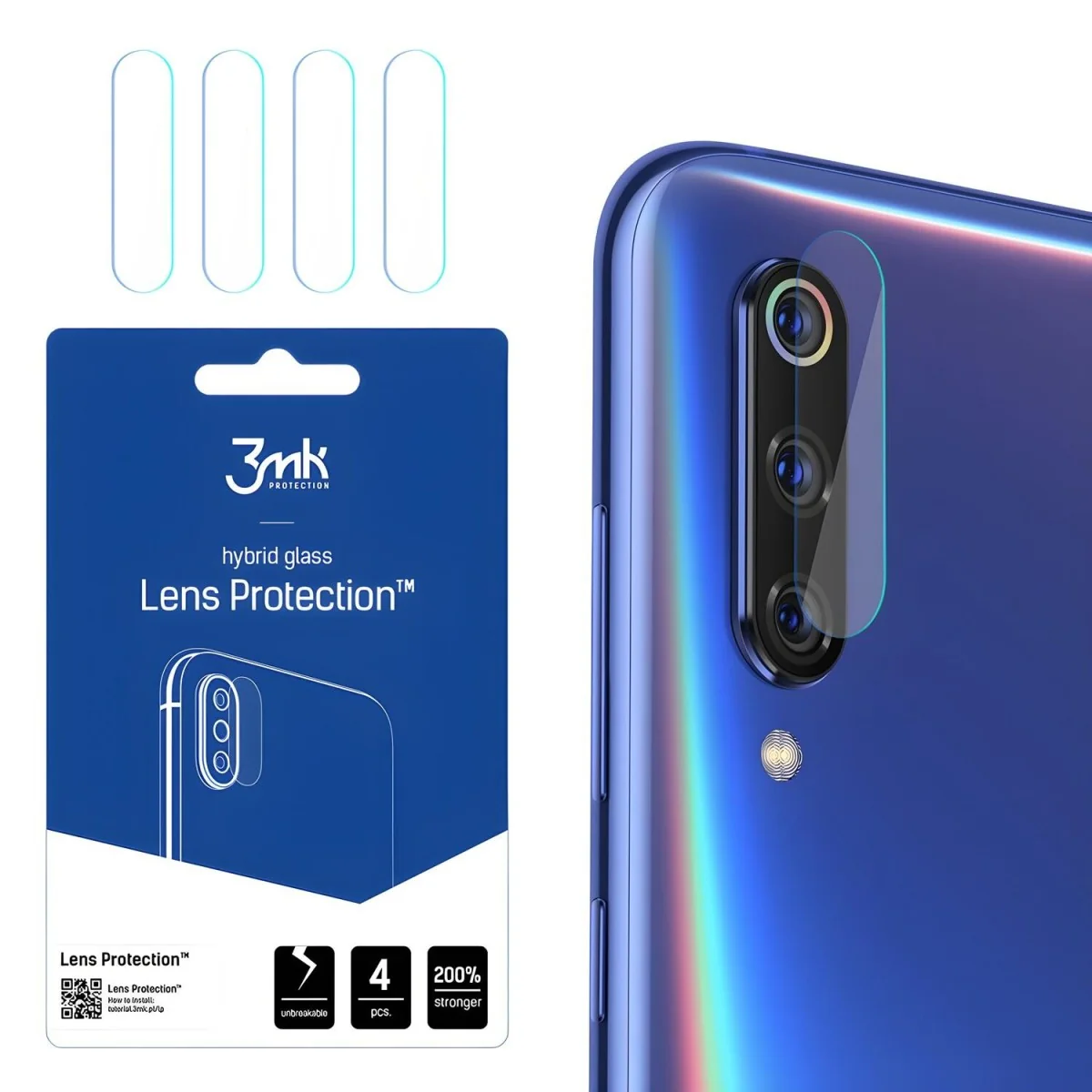 4x Sklo na kameru pre Xiaomi Mi 9
