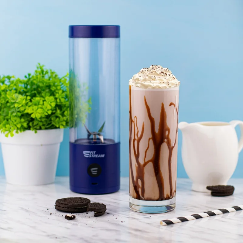 FitStream Pro - Námornícka modrá, prenosný, USB nabíjatelný mixér