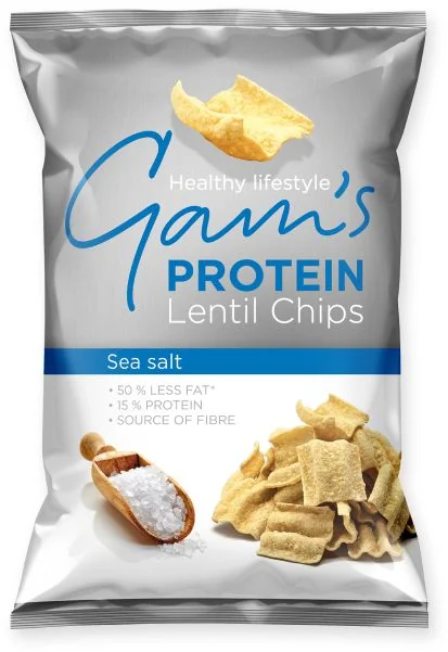 Gam's Proteín Lentil Chips Morská Soľ 65 g
