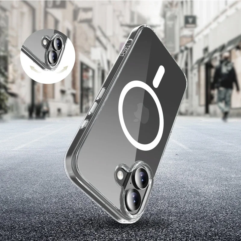 Tech-Protect FlexAir Hybrid CC MagSafe kryt na iPhone 17, priesvitný