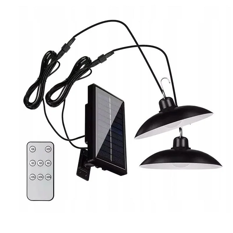 MG Double Lamps solárna lampa 1200mAh, čierna