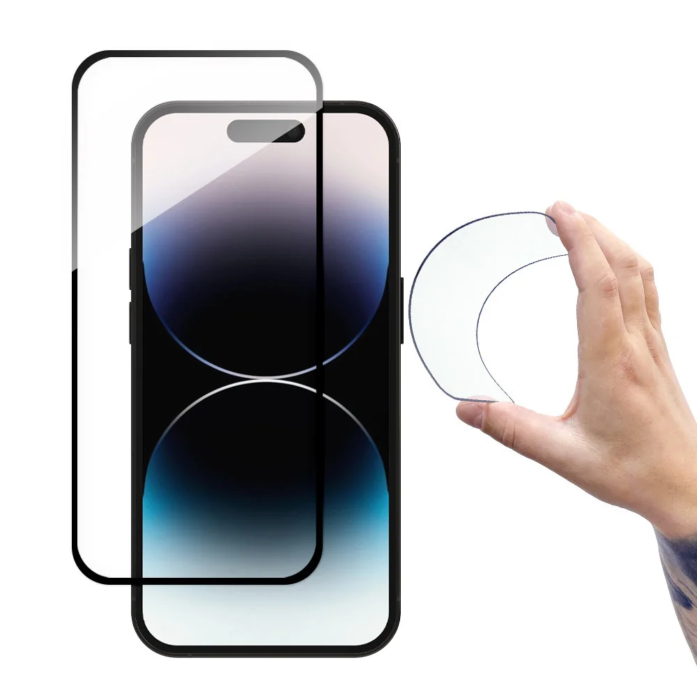MG Full Cover Flexi Nano ochranné sklo na iPhone 14 Pro Max, čierne